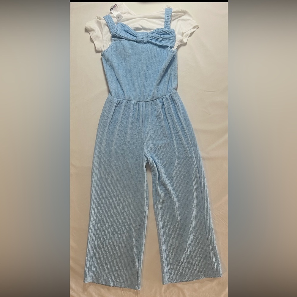 Chic Light Blue Kid’s Jumpsuit